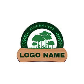 Carpentry Logo Banner Board Jungle Logo logo design