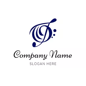 Logotipo Elegante Beautiful Note Decoration Choir logo design