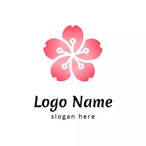 Blossom Logo Beautiful Sakura Logo logo design