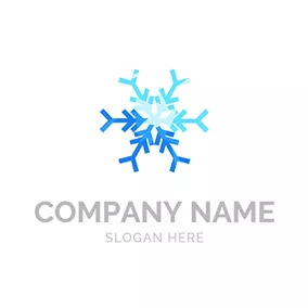 雪 Logo Beautiful Snowflake Ice logo design