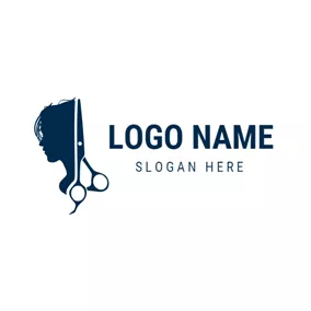 Logotipo Elegante Big Scissor and Beautiful Mode logo design