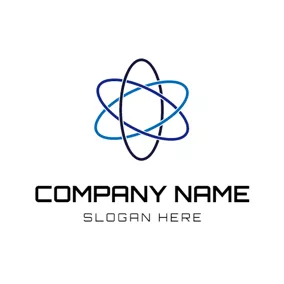 Agency Logo Black and Blue Ring logo design