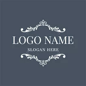 复古logo Black and White Frame Icon logo design