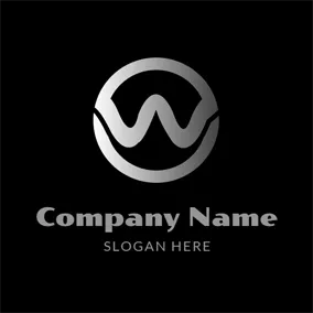 W Logo Black and White Letter W logo design