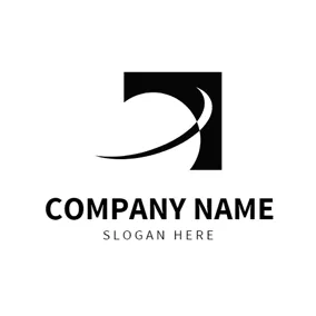 Corporate Logo Black and White Space logo design