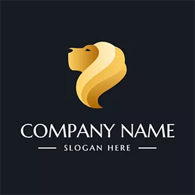 Logotipo Elegante Black and Yellow Lion logo design