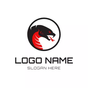 Logótipo Do Mal Black Circle and Terrible Cobra logo design