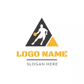 Exercise Logo Black Triangle and White Hoopster logo design