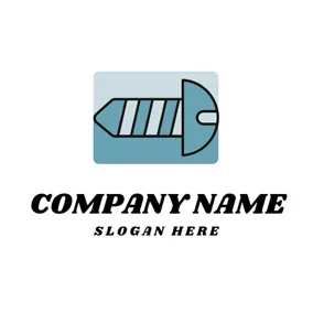 Industrial Logo Blue Nail and Tool logo design