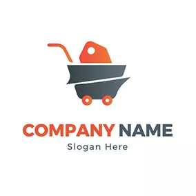 批发市场 Logo Brand Trolley Goods Wholesale logo design