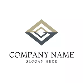會計 Logo Brown Square and Accounting logo design