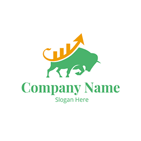 公牛 Logo Bull Stock Trend Line Forex logo design