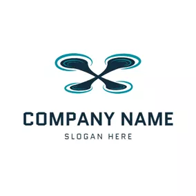 Kontrolle Logo Camera Lens and Green Drone logo design