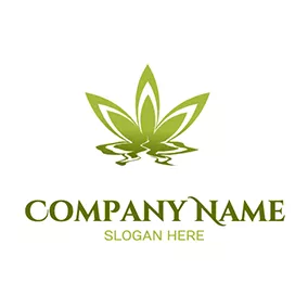 三叶草logo Cannabis Leaf Weed logo design