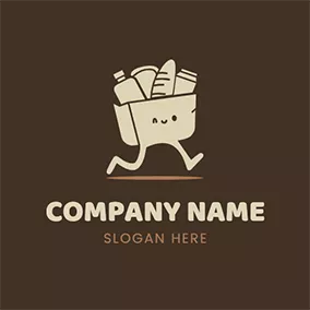 Grocery Logo Cartoon Delivery Food Grocery logo design