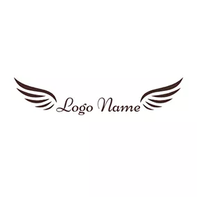 Beauty Logo Chocolate Angel Wing logo design