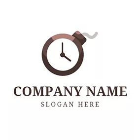 Time Logo Chocolate Pointer and Brown Bomb logo design