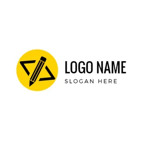 代码logo Circle and Code Symbol logo design