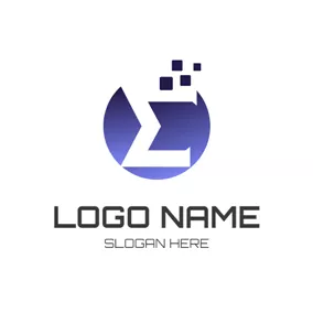 Sigma Logo Circle and Sigma Icon logo design