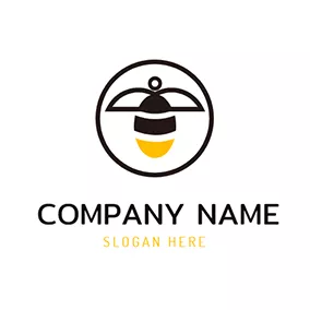 萤火虫 Logo Circle and Simple Firefly logo design