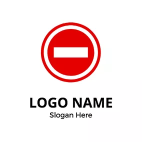 Logotipo De Círculo Circle Annulus Rectangle Stop logo design