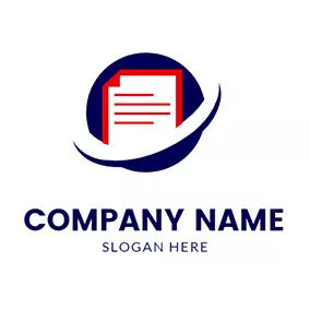 檔 Logo Circle Line Document and Report logo design