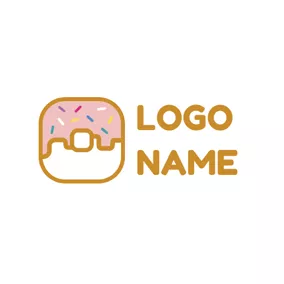 Donut Logo Colorful Chocolate and Doughnut logo design