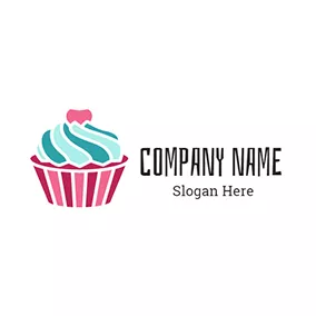 Love Logo Colorful Ice Cream Cake logo design