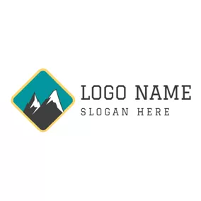 Frame Logo Colorful Mountain Summit logo design
