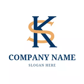 Sk Logo Conjoint Letter K and S logo design