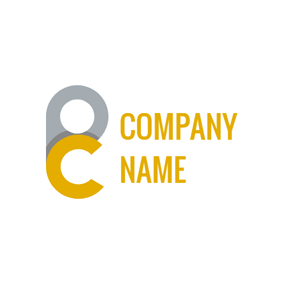 Conjoint Simple Letter P and C logo design