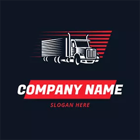 Truck Logo Cool Trailer logo design