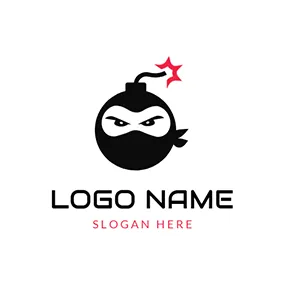 Software & App Logo Creative Bomb and Adorable Assassin logo design