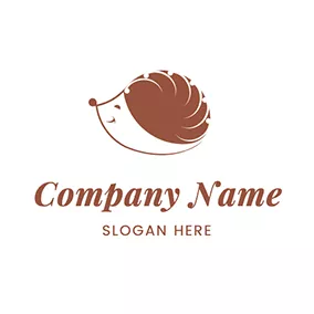 可愛 Logo Cute Cartoon Hedgehog logo design