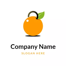 Süßes Logo Cute Leaf With Kettlebell logo design
