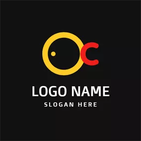 Logótipo De Pintainho Cute Letter O and C Monogram logo design