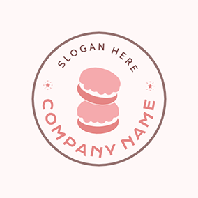 马卡龙logo Cute Macaron Cookie logo design