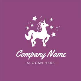 Adorable Logo Decoration and Little Unicorn logo design