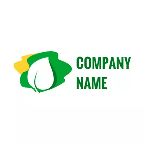 有機食品 Logo Decoration and Organic Leaf logo design