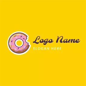 甜甜圈Logo Delicious Cream Doughnut logo design