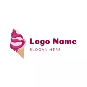 Calorie Logo Delicious Purple Ice Cream logo design
