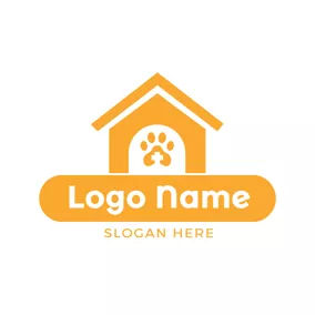 Architectural Logo Dog House and Pet Hospital logo design