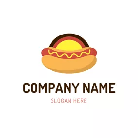 热狗logo Double Deck Hot Dog logo design