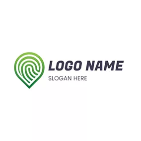 I D Logo Drop Fingerprint Line Touch logo design