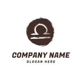 天秤座 Logo Extremely Simple Libra Sign logo design