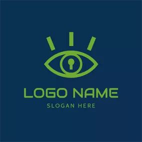 Focus Logo Eye and Keyhole Icon logo design