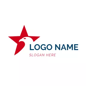 Logotipo De Campaña Five Pointed Star and Eagle logo design