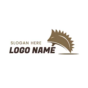 可愛 Logo Flip Cute Hedgehog logo design