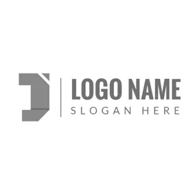 Creative Logo Folded Gray Letter J logo design