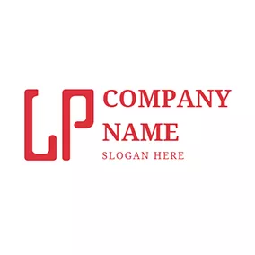 Lp Logo Foursquare Line Simple Letter L P logo design